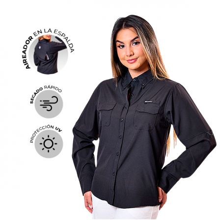 CAMISA ML MUJER DX1477-112-78402BLK