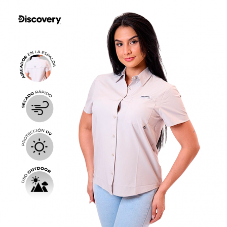 CAMISA M/C DAMA  DX5078-112-83602GRY