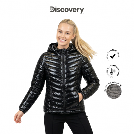 CAMPERA TERMICA DISCOVERY DAMA NEGRO BRILLANTE