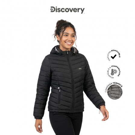 CAMPERA TERMICA DISCOVERY DAMA  NEGRO