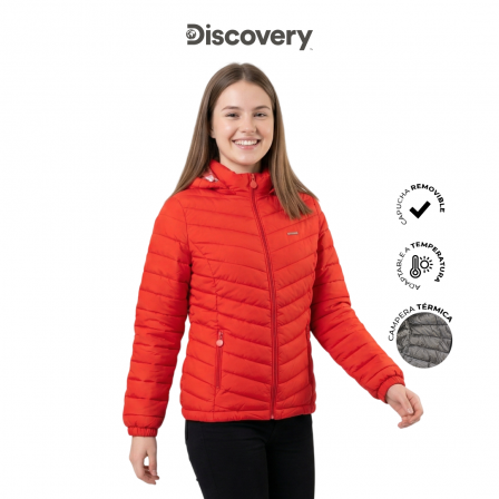 CAMPERA TERMICA DISCOVERY DAMA ROJO