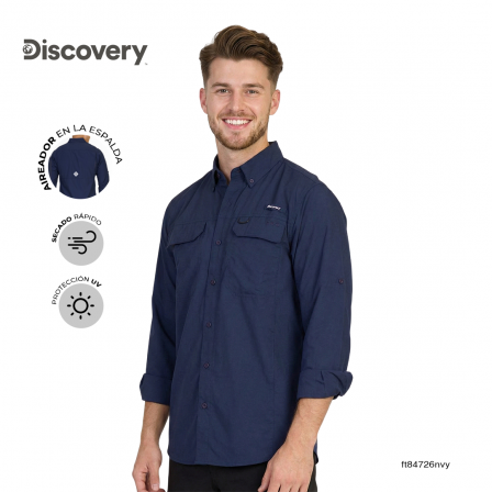 CAMISA DISCOVERY CABALLERO DX4579-308-84726NVY